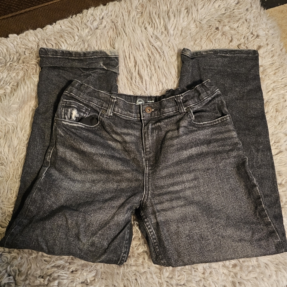 Wonder Nation Boys Dark Gray Wash Jeans Size 14 Husky